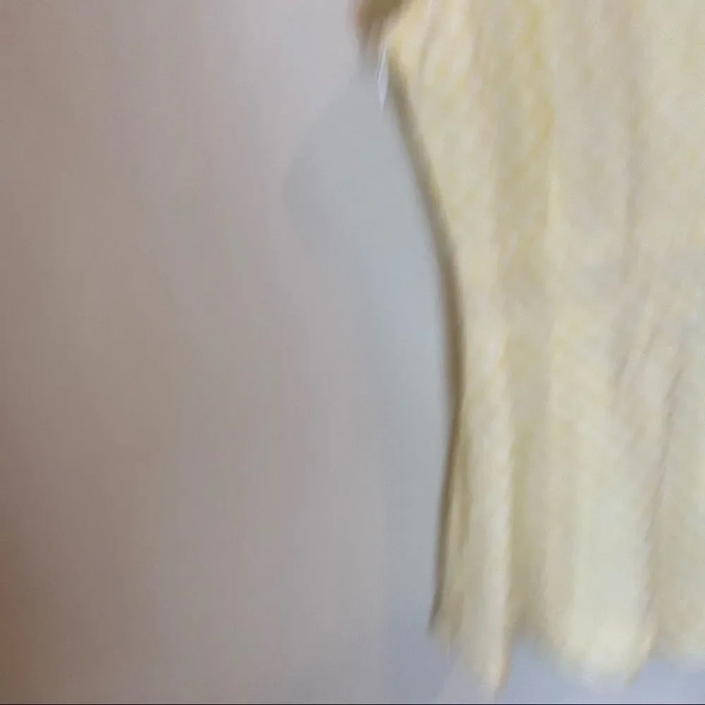 Loft NWOT Yellow Gingham Cardigan & Tank Duo